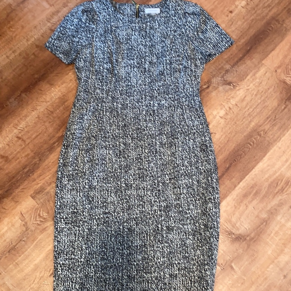 CALVIN KLEIN DRESS SIZE 14 black n white